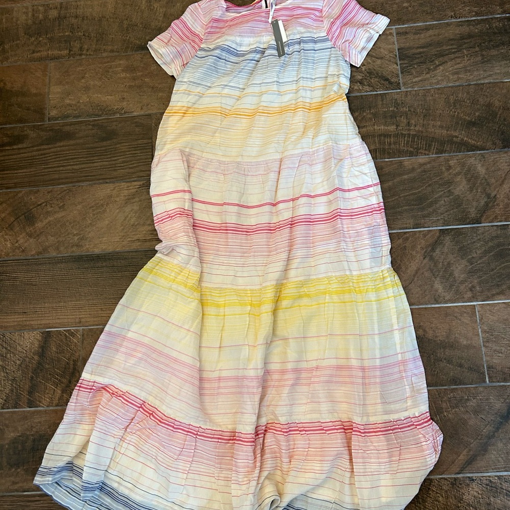 Anthropologie Multicolor Striped Maxi Dress NWT